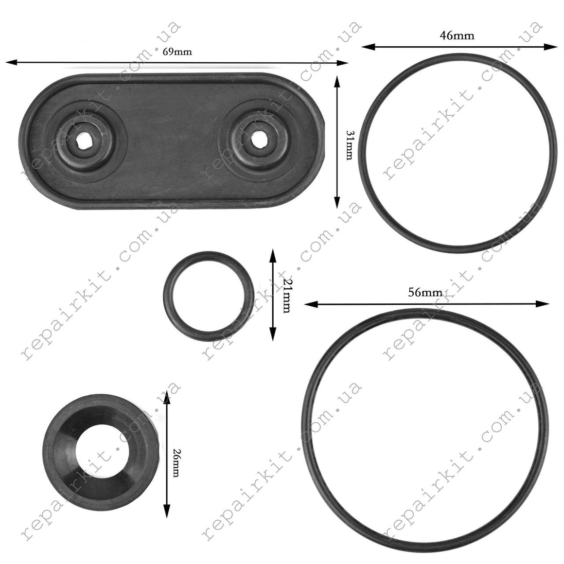 Repair kit for Mercedes-Benz W140, C140 stove valves 3