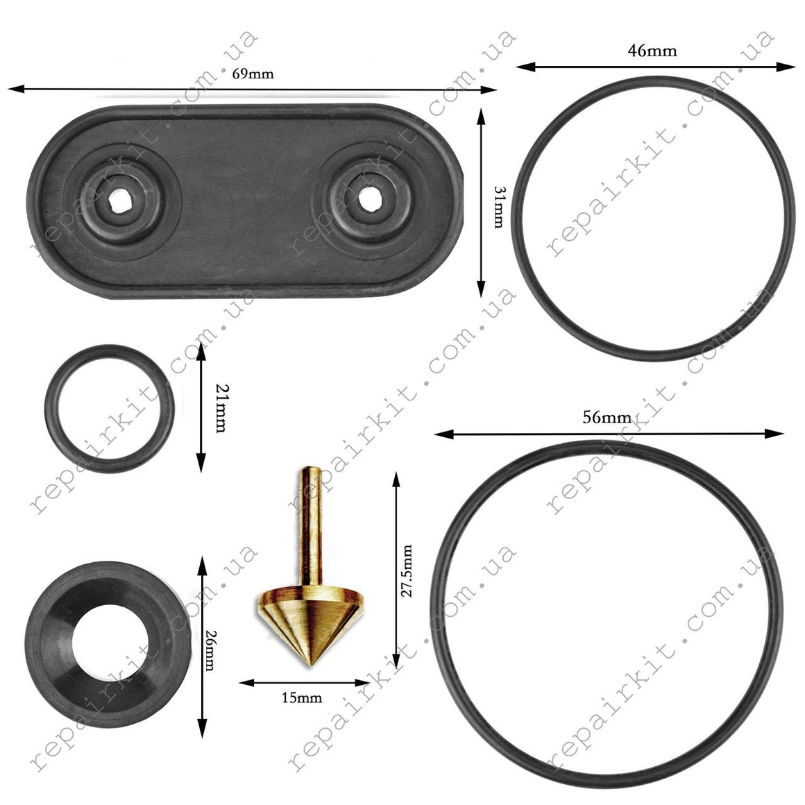 Repair kit for Mercedes-Benz W140, C140 stove valves 3