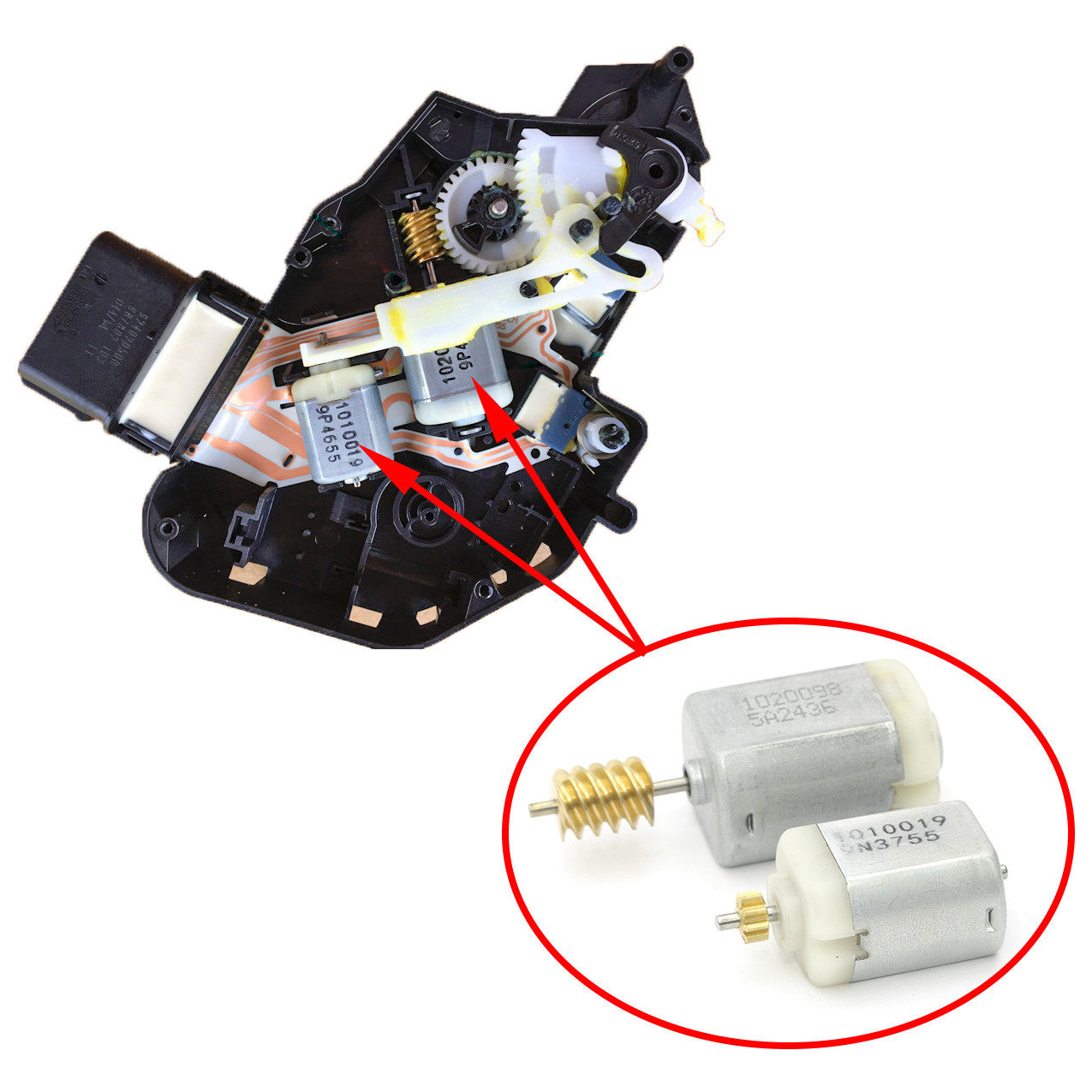 Set of central locking motors for Land Rover, Volvo, Mazda, Ford, Jaguar 1