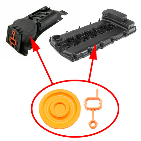 Diaphragm PCV Valve Cover Porsche Cayenne 3.6 M55.01 95510513501 1