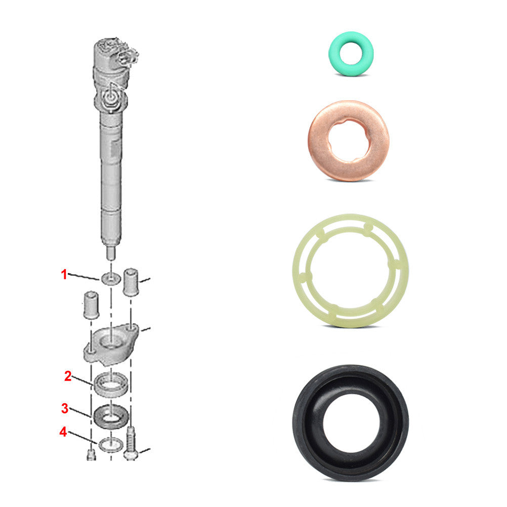 Repair kit for Citroen, Peugeot, Ford, Volvo 1.6HDI / 1.6D / 1.6TDCI injectors 4