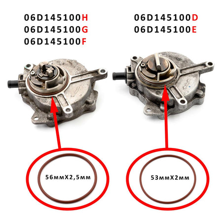 VW & AUDI 2.0T FSI Vacuum Pump Repair Kit 06D145100H and 06D145100E 3