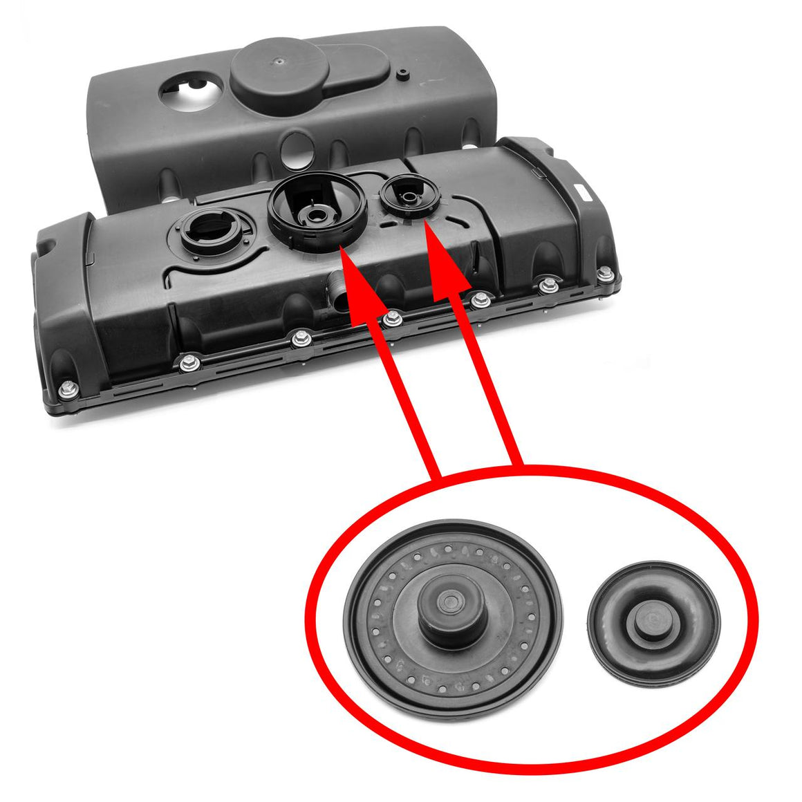 VAG 2.5 TDI BNZ 070103469B Valve Cover Diaphragm Kit (070103503E, 07Z103503H) 2
