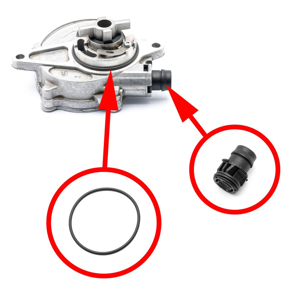Complete repair kit for Volvo 31401556 and Land Rover LR009388 vacuum Pump 3