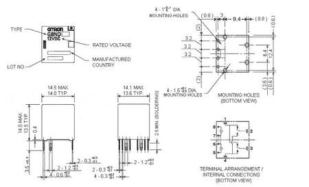 Relay Omron G8ND-2UK ECU electric BMW and Renault 3
