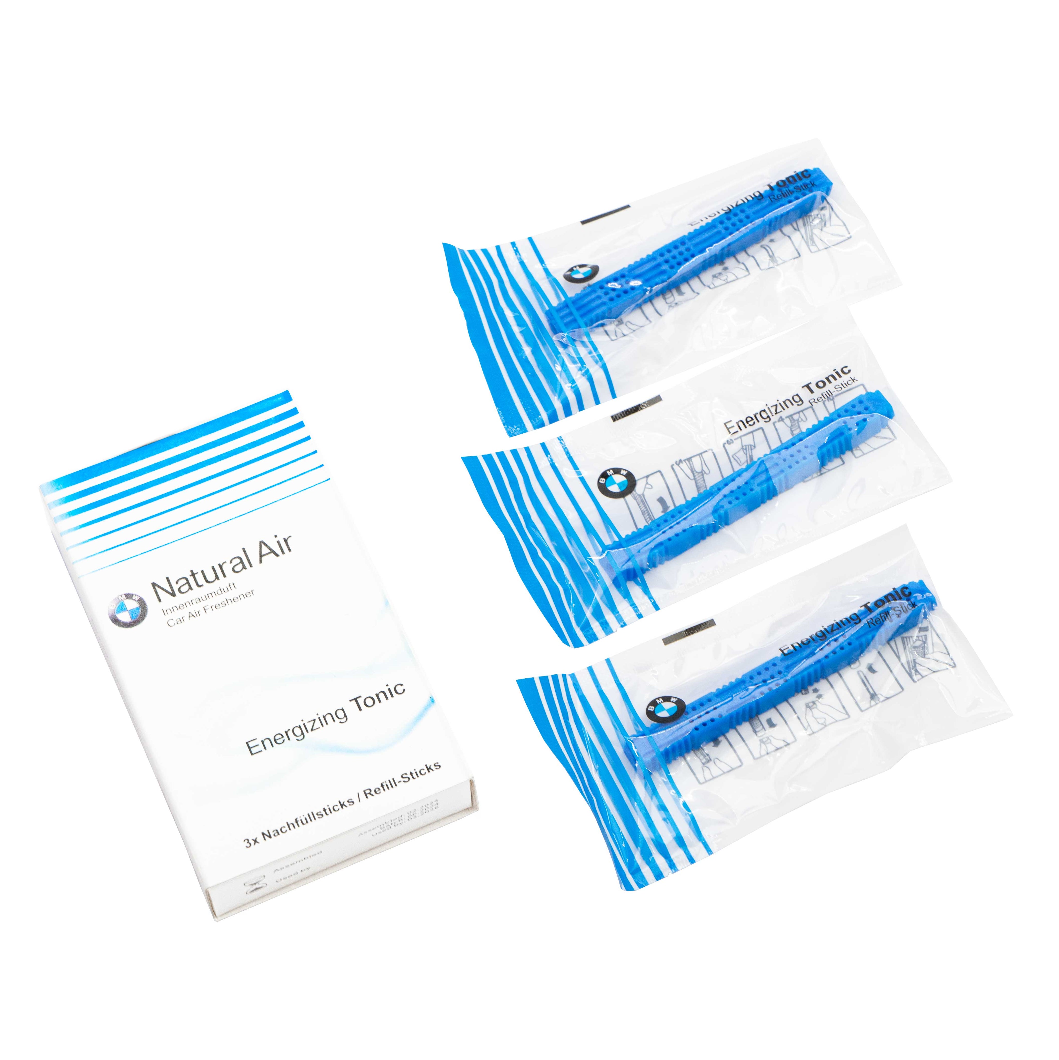 Set of replacement cartridges for air freshener BMW Energizing Tonic 83122285675 blue 2