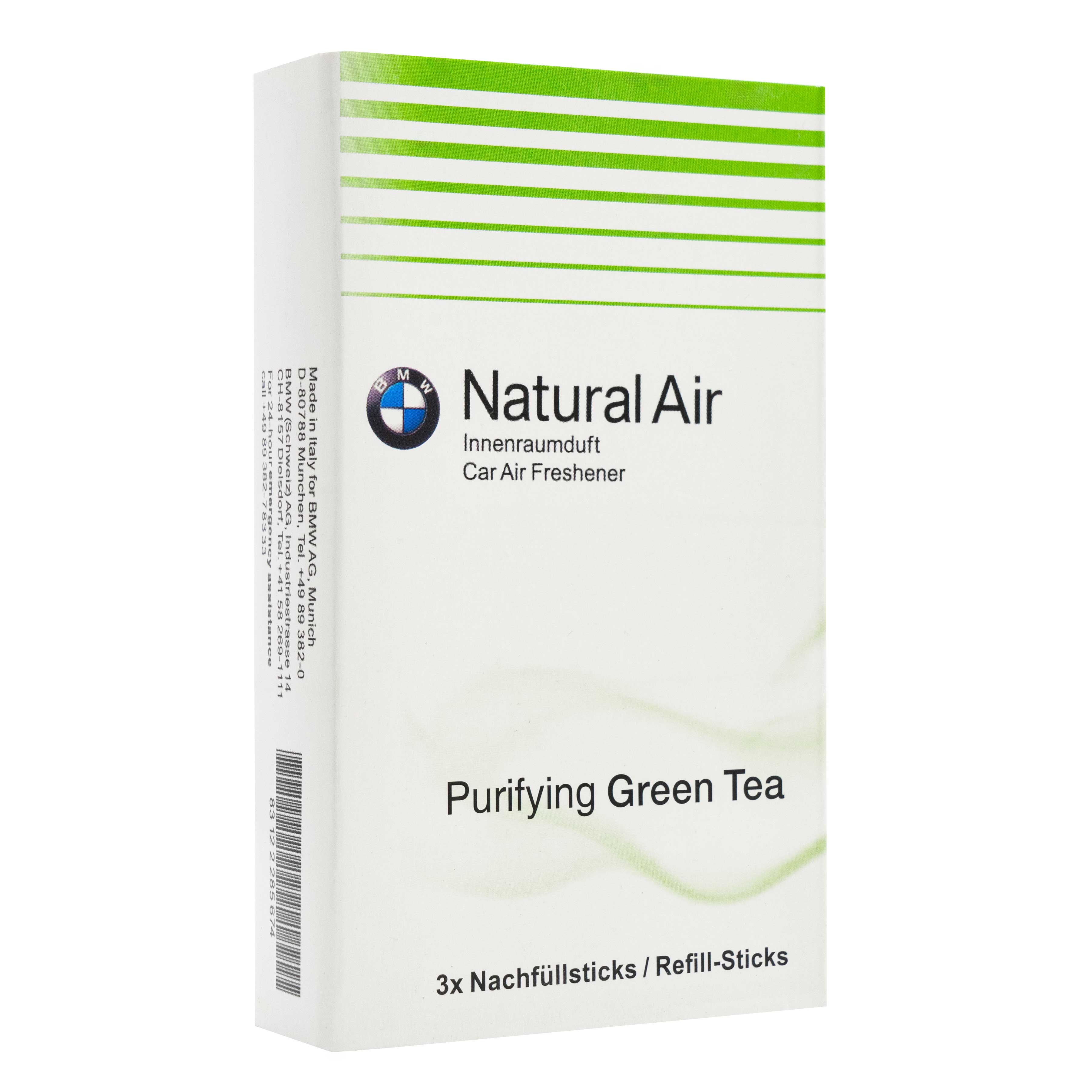 Set of replacement cartridges for air freshener BMW Purifying Green Tea 83122285674 green 7