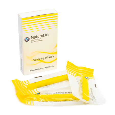 Set of replacement cartridges for air freshener BMW Vitalizing Woods 83122285677 yellow 1