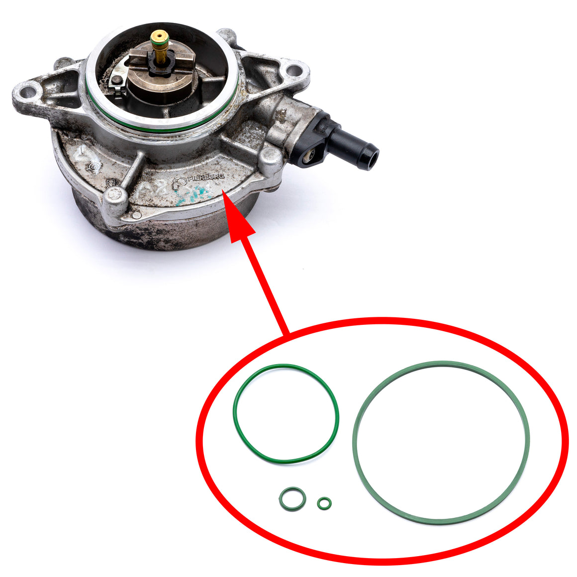 VW Audi 2.7, 3.0, 4.0, 4.2 TDI 057145100AE 057145100L Vacuum Pump Repair Kit 1