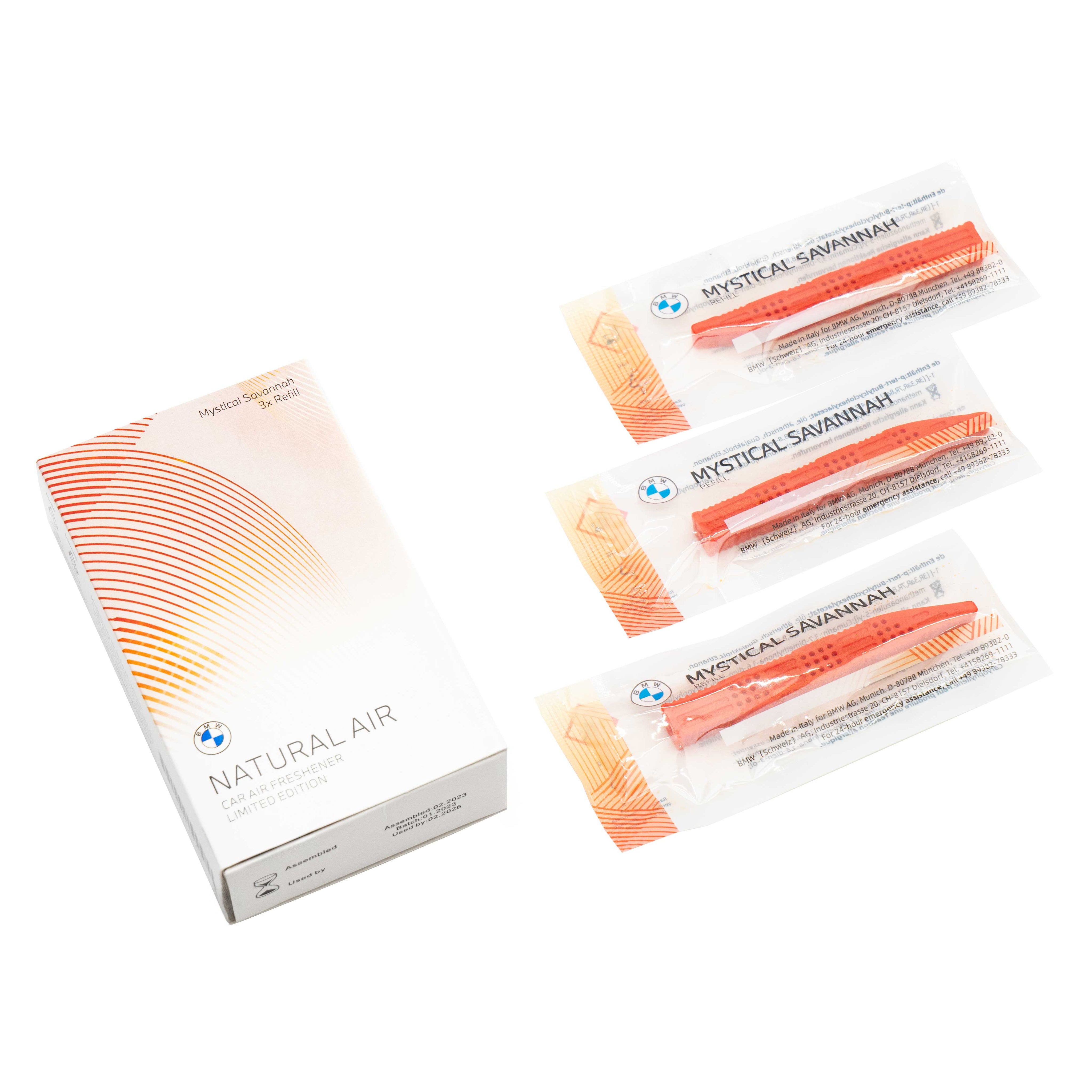 Replacement Cartridges Set for Air Freshener BMW Natural Air Mystical Savannah 83125A71A30 3