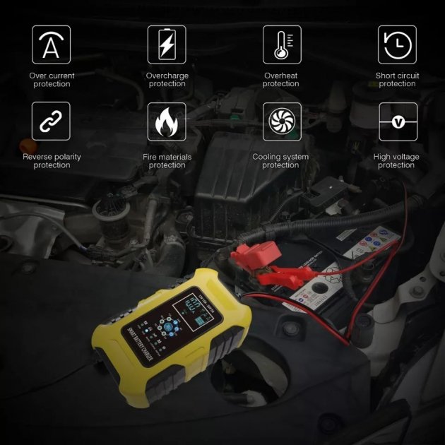 Foxsur car battery charger 12V 10A / 24V 5A 7