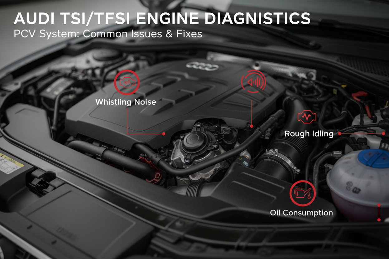 Common PCV Valve Issues on the Audi 1.8 / 2.0 TSI TFSI: Whistling Noise, Rough Idling, Oil Consumption