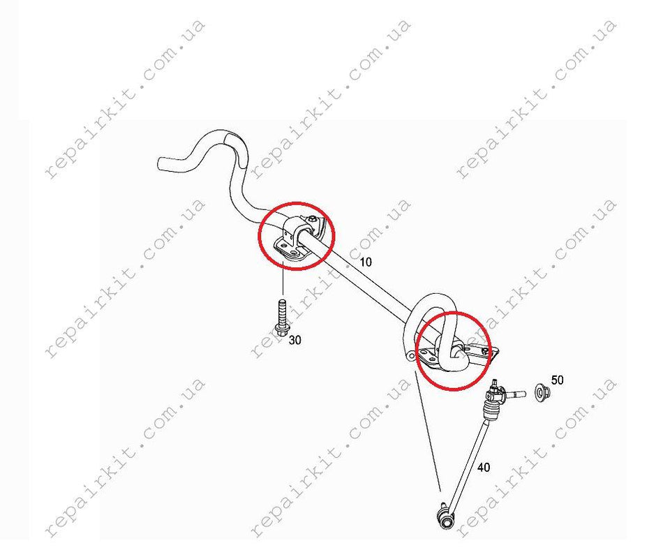 Front stabilizer Bushings Mercedes-Benz X253, C253 2533230265