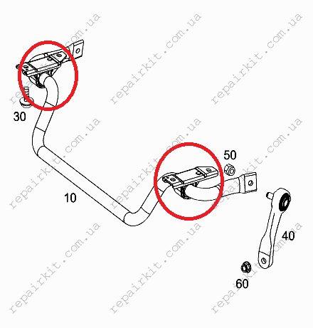 Front stabilizer bushings Mercedes-Benz w213, v213, s213, x213 2053232700