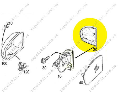 Side Mirror Seals for Mercedes W211 2038108293, 2038103716 6