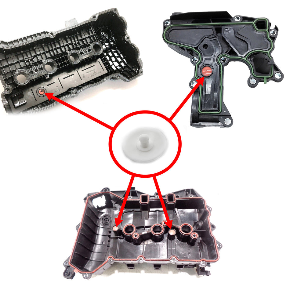 Valve diaphragm PCV valve covers and oil separators BMW, VAG, Peugeot, Citroen, Ford, Volvo