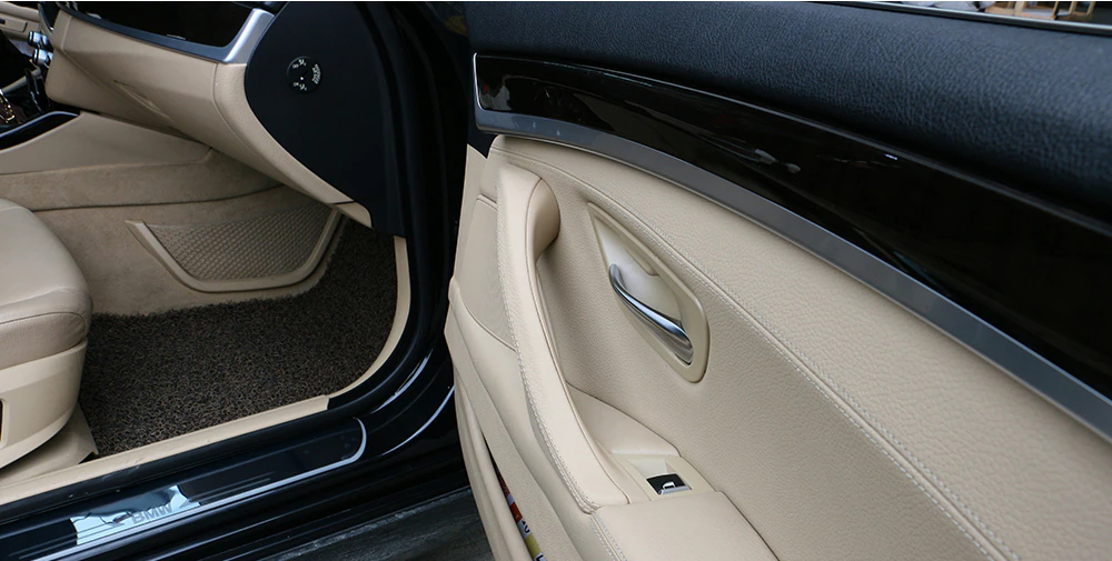 Interior Door Handle Trim Cover Set – BMW 5 Series F10 / F11 | Brown Zimtbraun | OEM 51417261929 4