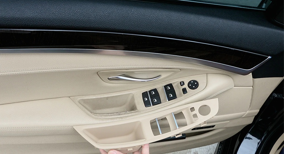 Interior Door Handle Trim Cover Set – BMW 5 Series F10 / F11 | Brown Zimtbraun | OEM 51417261929 3