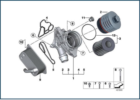 Aluminum BMW B48 Oil Filter Cover 5