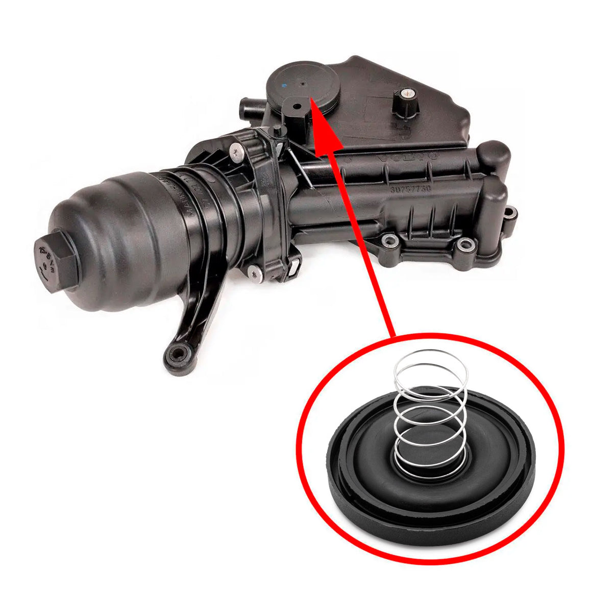 Oil Filter Housing Ventilation Valve Repair Kit – Volvo 2.0D / 2.4D / 2.5D | OEM 30757730 1