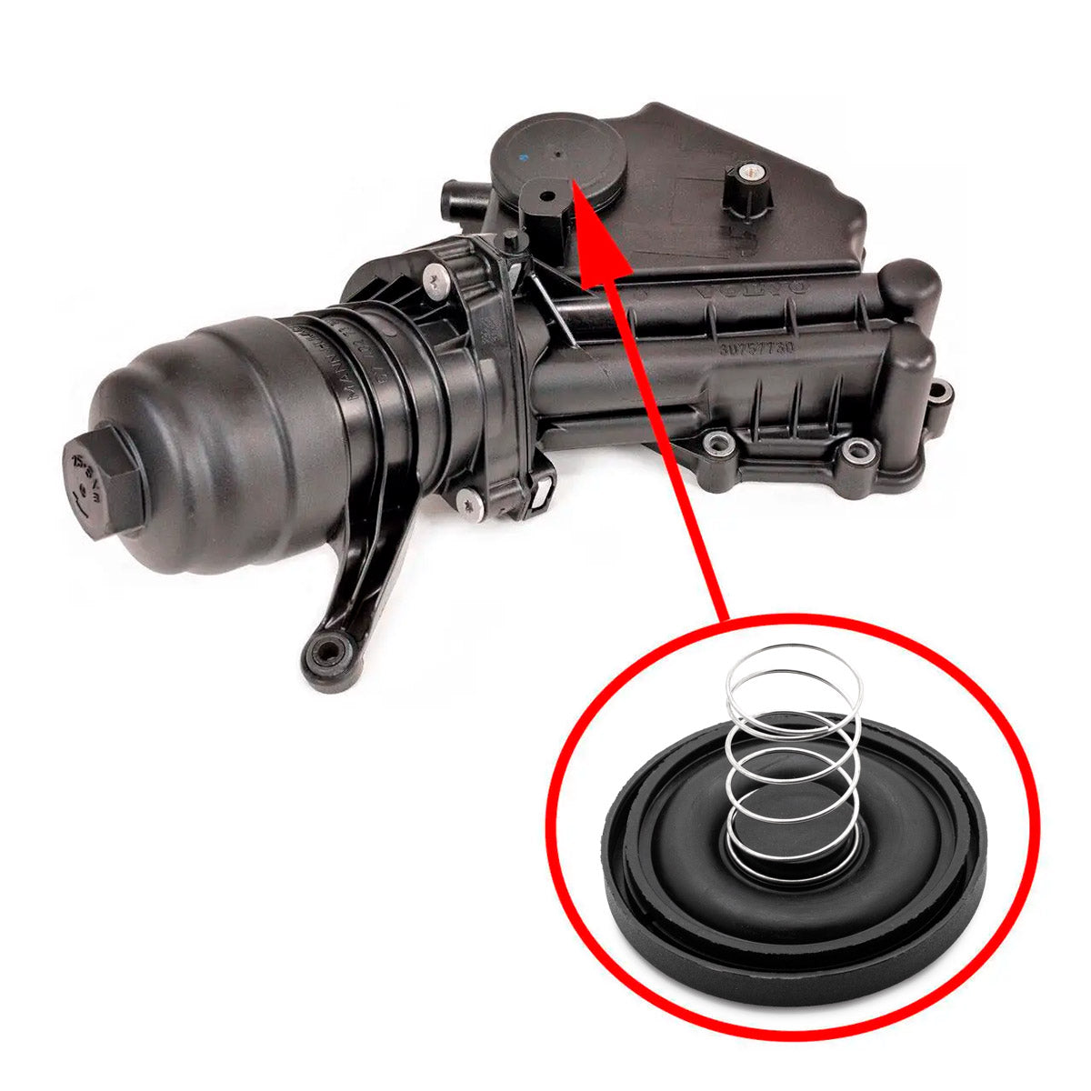 Oil Filter Housing Ventilation Valve Repair Kit – Volvo 2.0D / 2.4D / 2.5D | OEM 30757730 1