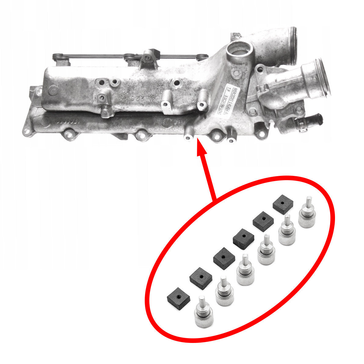 Aluminum Swirl Flap Delete Plug Kit for Mercedes OM642 3.0 V6 Diesel – A6420903237 1