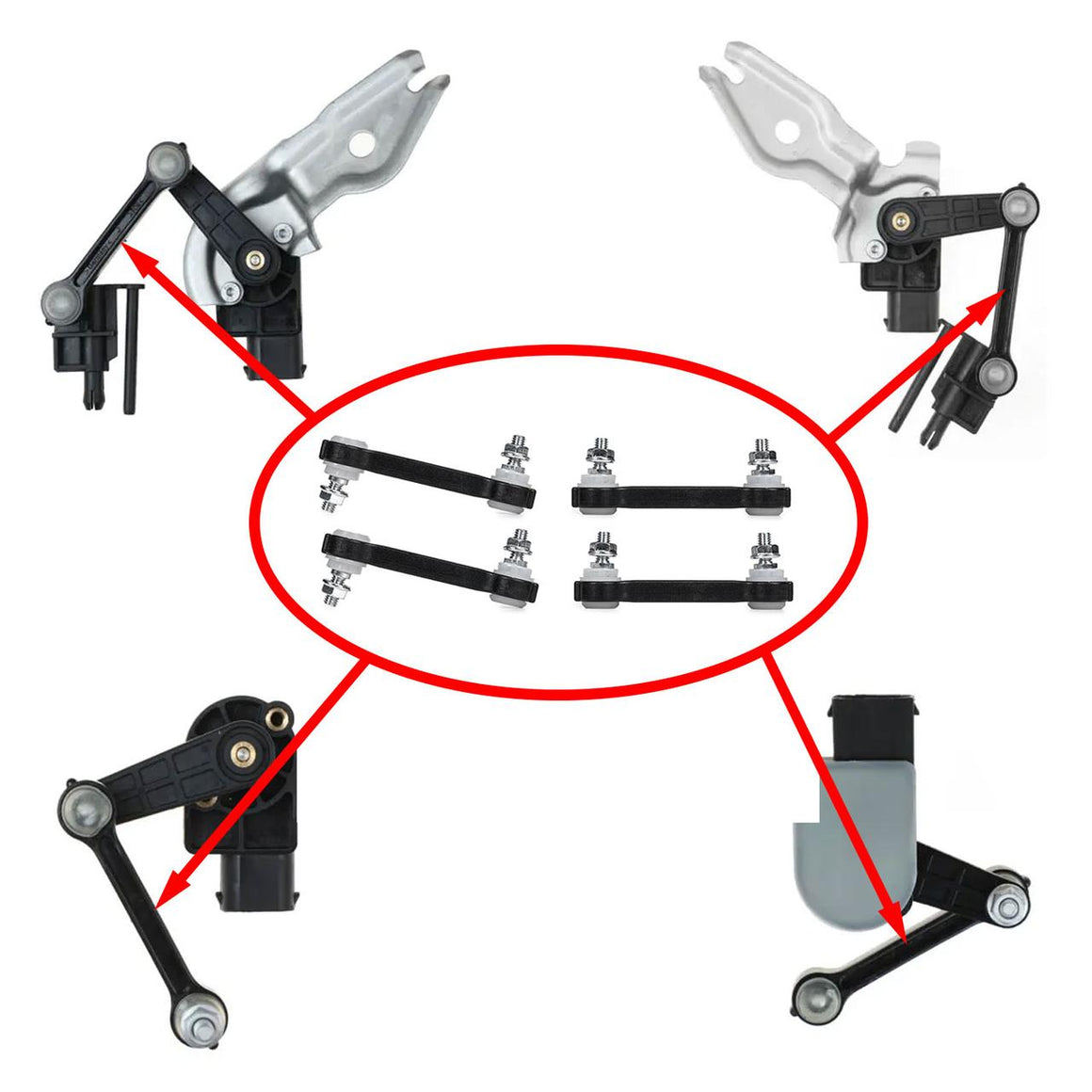 Full Body Level Sensor Rod Kit VW Touareg / Audi Q7 / Porsche Cayenne 95534107620 1