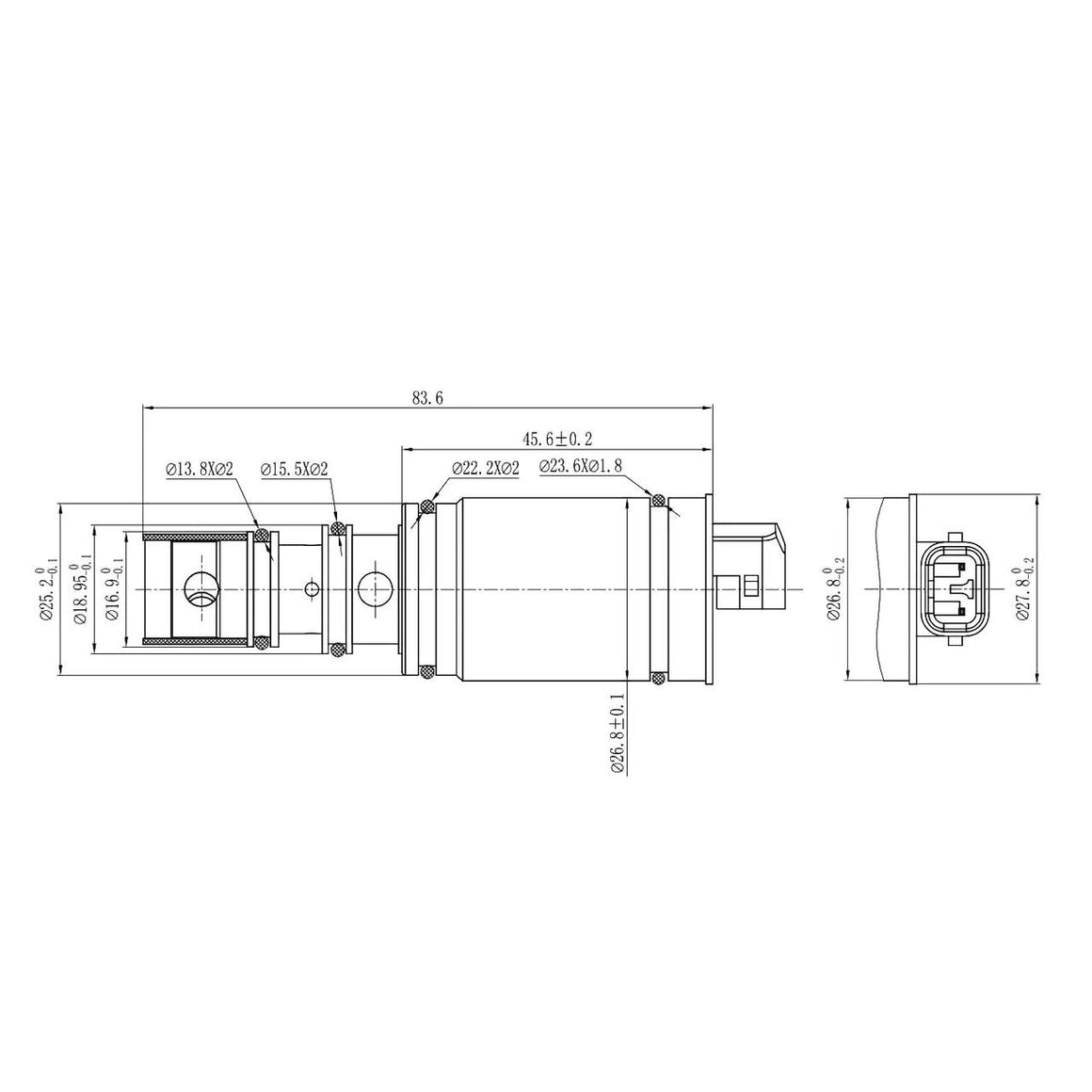 Válvula de control del compresor de A/C (solenoide) – DENSO 5SE09C 5SE12C 6SEU16 Mercedes-Benz 4