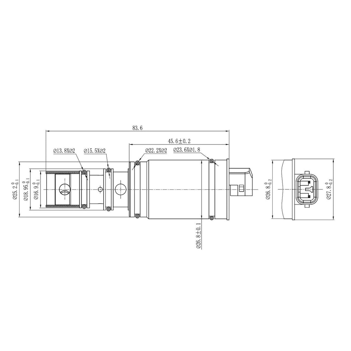 Válvula de control del compresor de A/C (solenoide) – DENSO 5SE09C 5SE12C 6SEU16 Mercedes-Benz 4