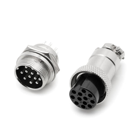 Conector GX20-12 12 pines 5A, zócalo de panel de 20 mm + clavija de cable 2