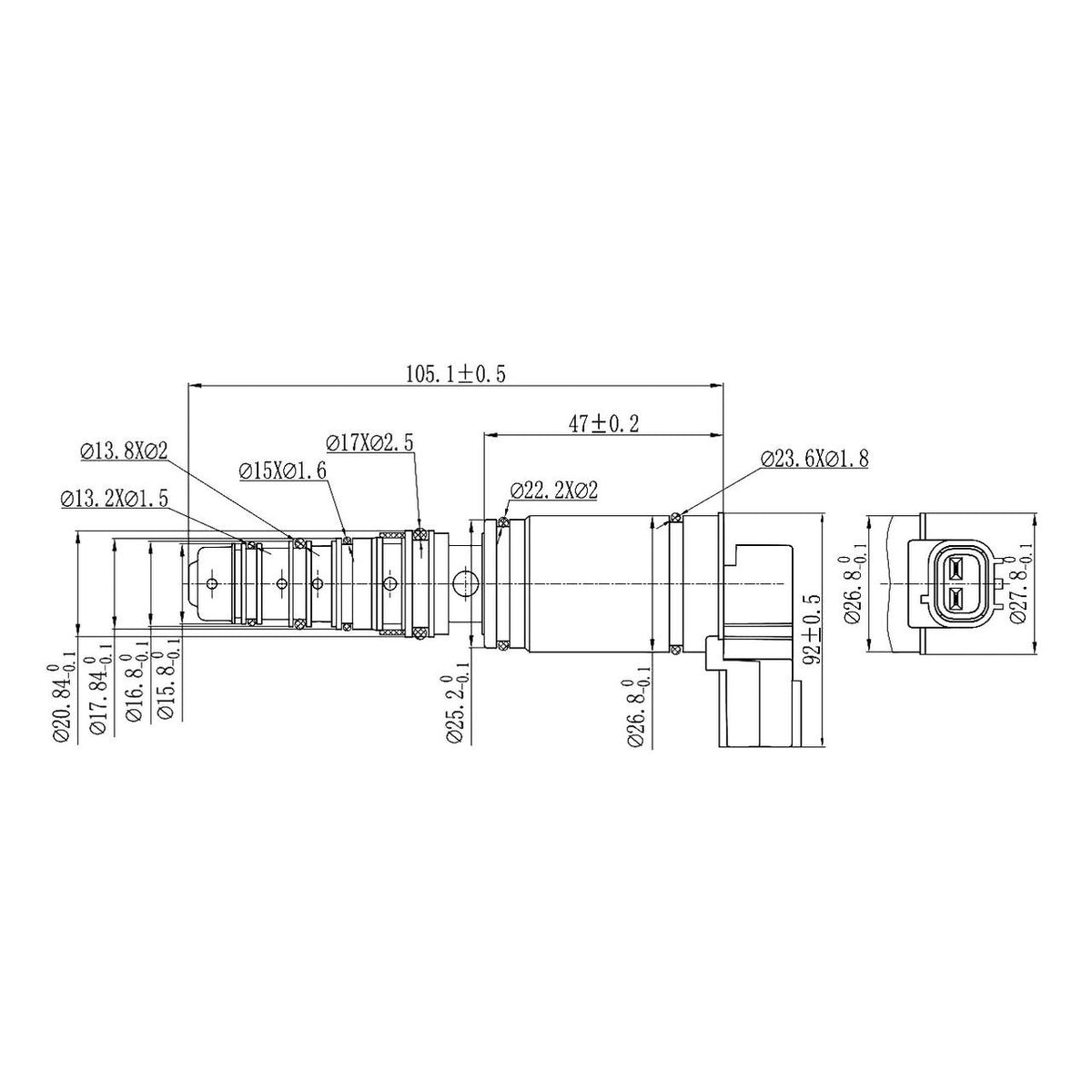 Válvula de control del compresor de A/C (solenoide) Denso Toyota 4
