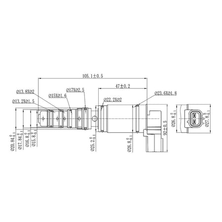 Válvula de control del compresor de A/C (solenoide) Denso Toyota 4