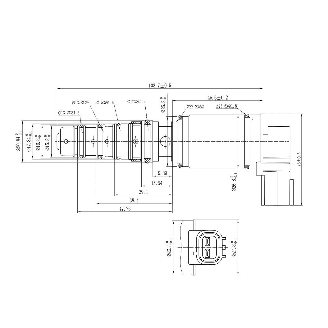 Válvula de control del compresor de A/C (solenoide) Denso Toyota 4