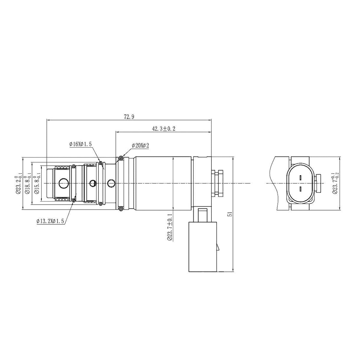 Válvula electrónica del compresor de A/C (solenoide) Volkswagen 4
