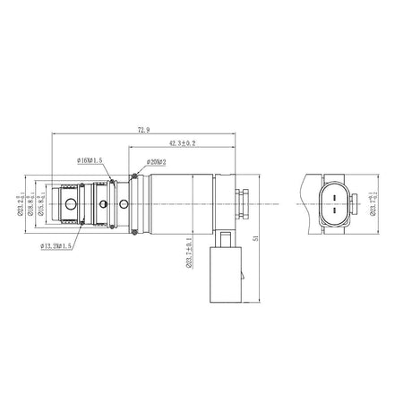 Válvula electrónica del compresor de A/C (solenoide) Volkswagen 4
