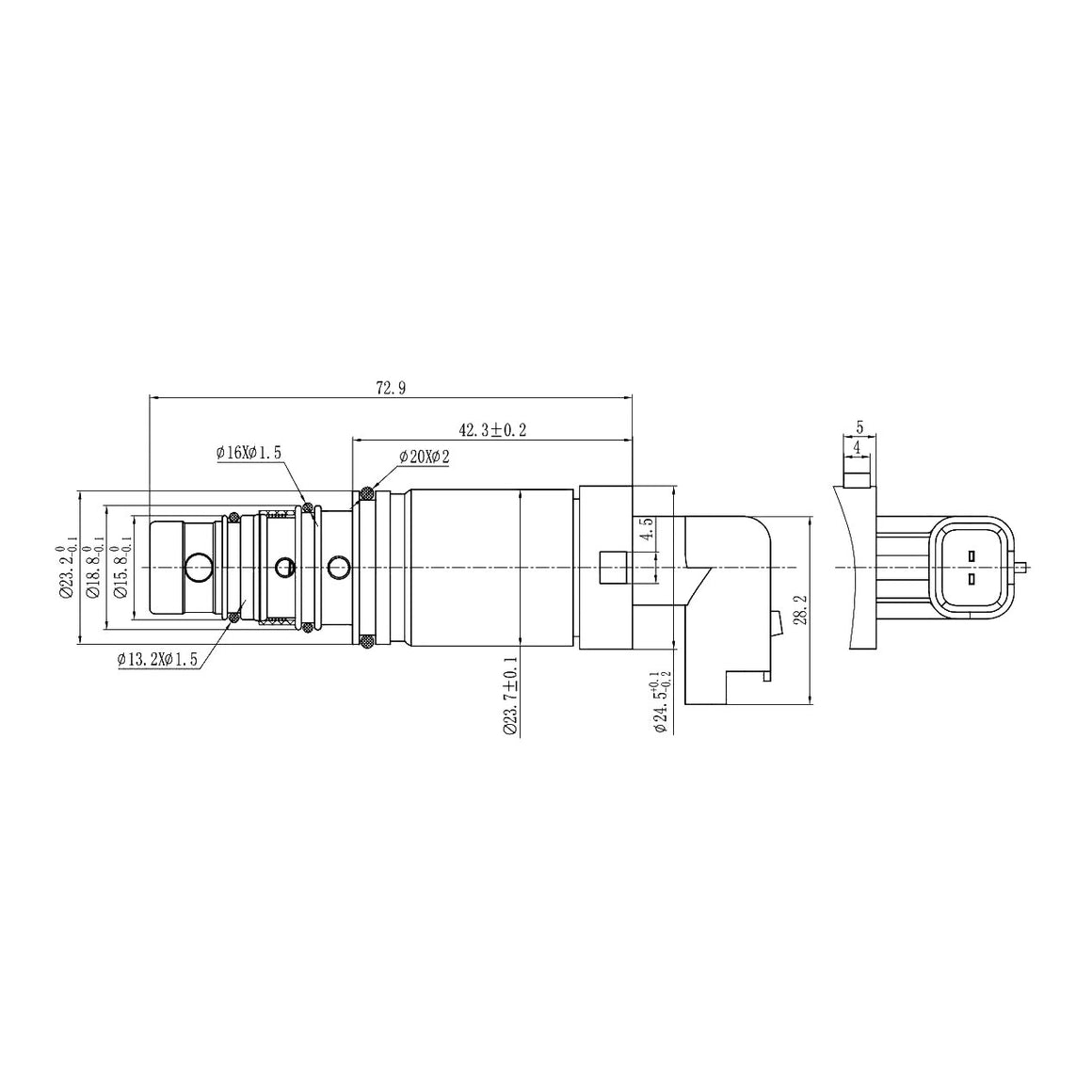 A/C Compressor Control Valve – Sanden SD6C12 / 6C12 / 7C16 | Peugeot / Citroen | KH01 5