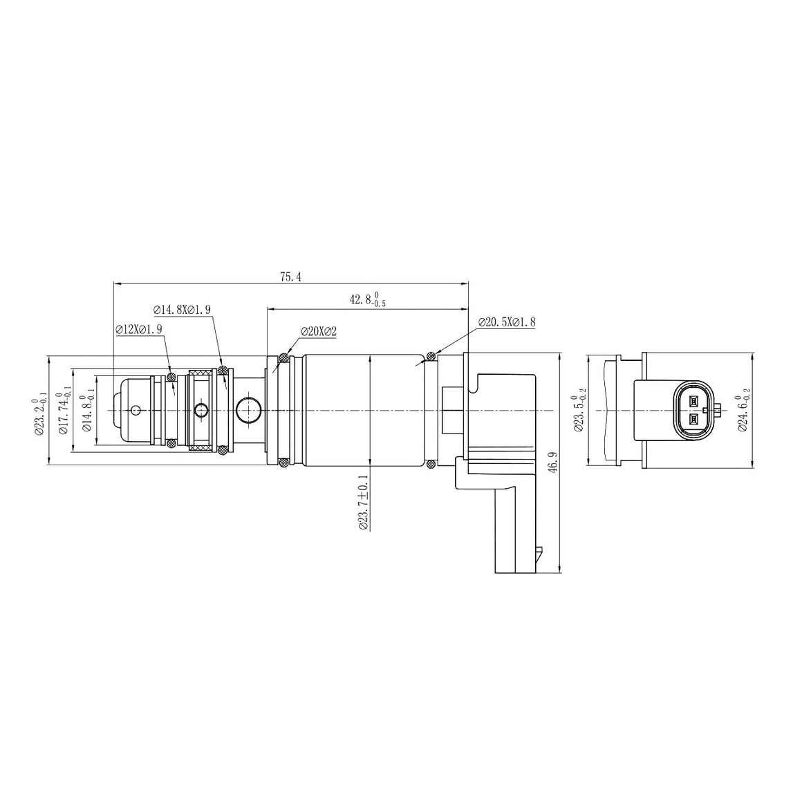 A/C Compressor Control Valve – Denso 7SEU17C / 6SEU16C / 6SES14C | BMW / Chevrolet Camaro | KH30 4