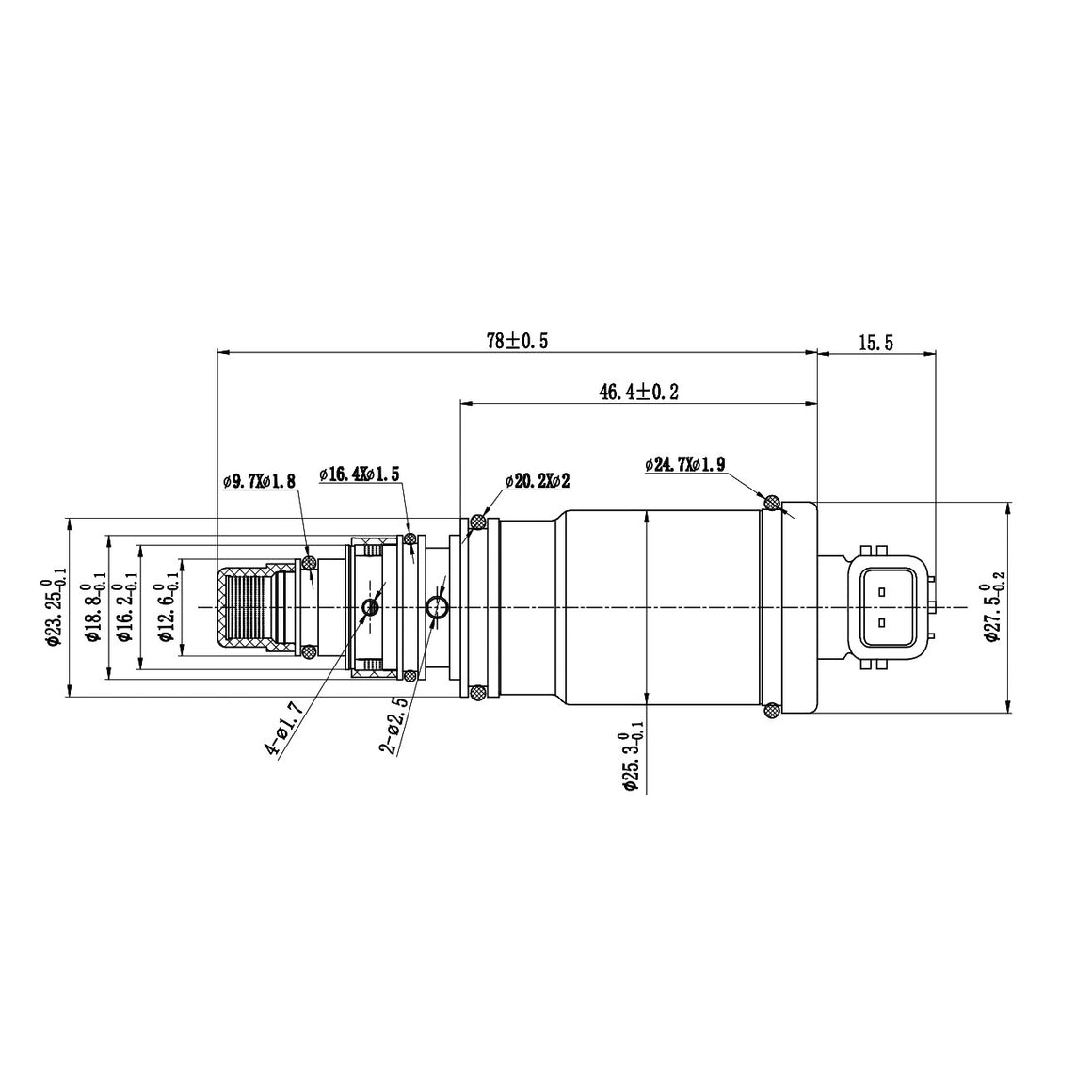 A/C Compressor Control Valve – Hanon VS16E / VS18E | Kia K3 / K4 / K5 / Hyundai IX35 / Santa Fe | KH52 5