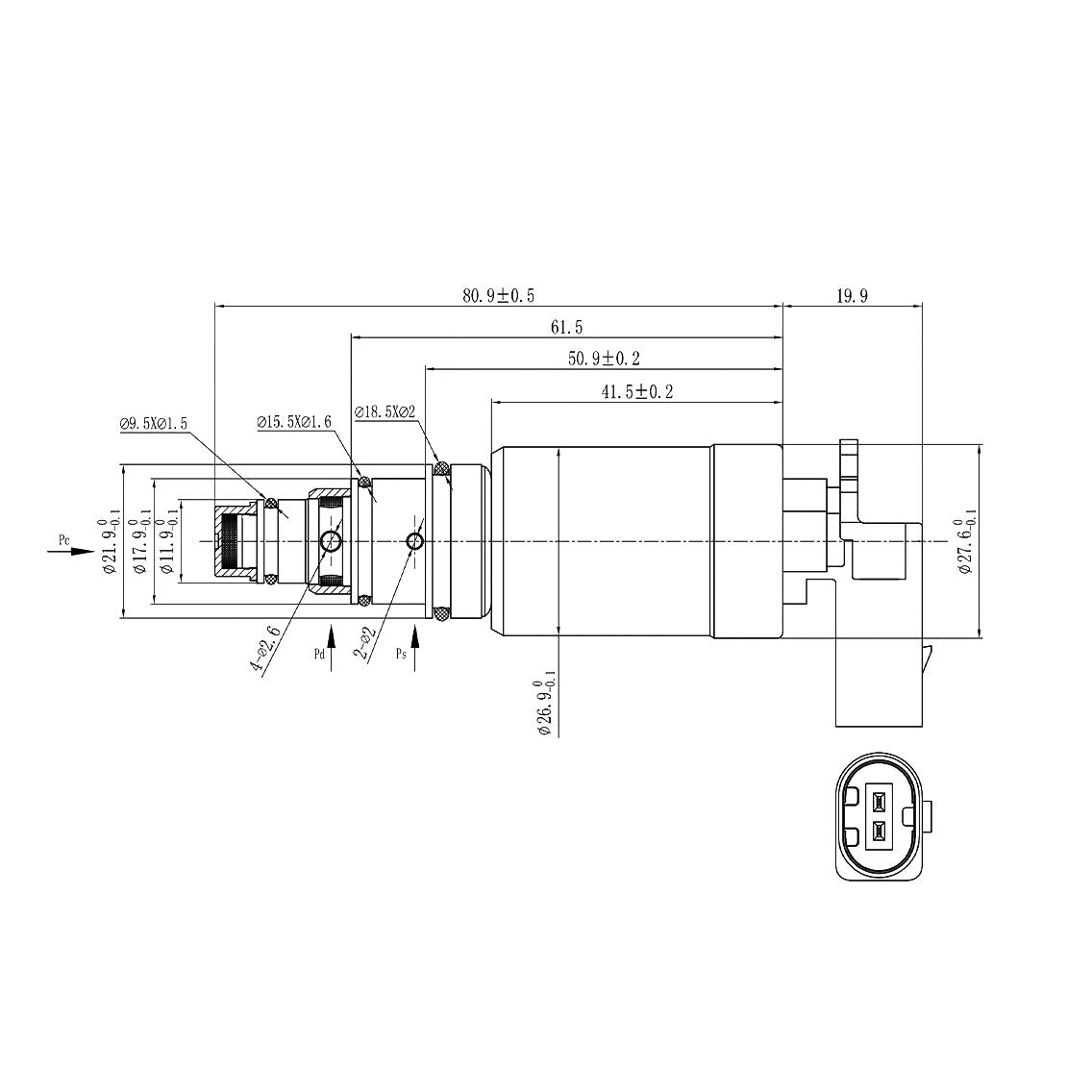 A/C Compressor Control Valve – Zexel DCW17E / DCS17E | VW MK5 / MK6 / Passat B6 | OEM 1K0820803N 4