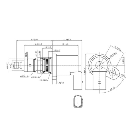 A/C Compressor Control Valve – Sanden SD7C16 / PXE16 / PXE13 | VW / Audi / Citroen / Peugeot | KH92 3