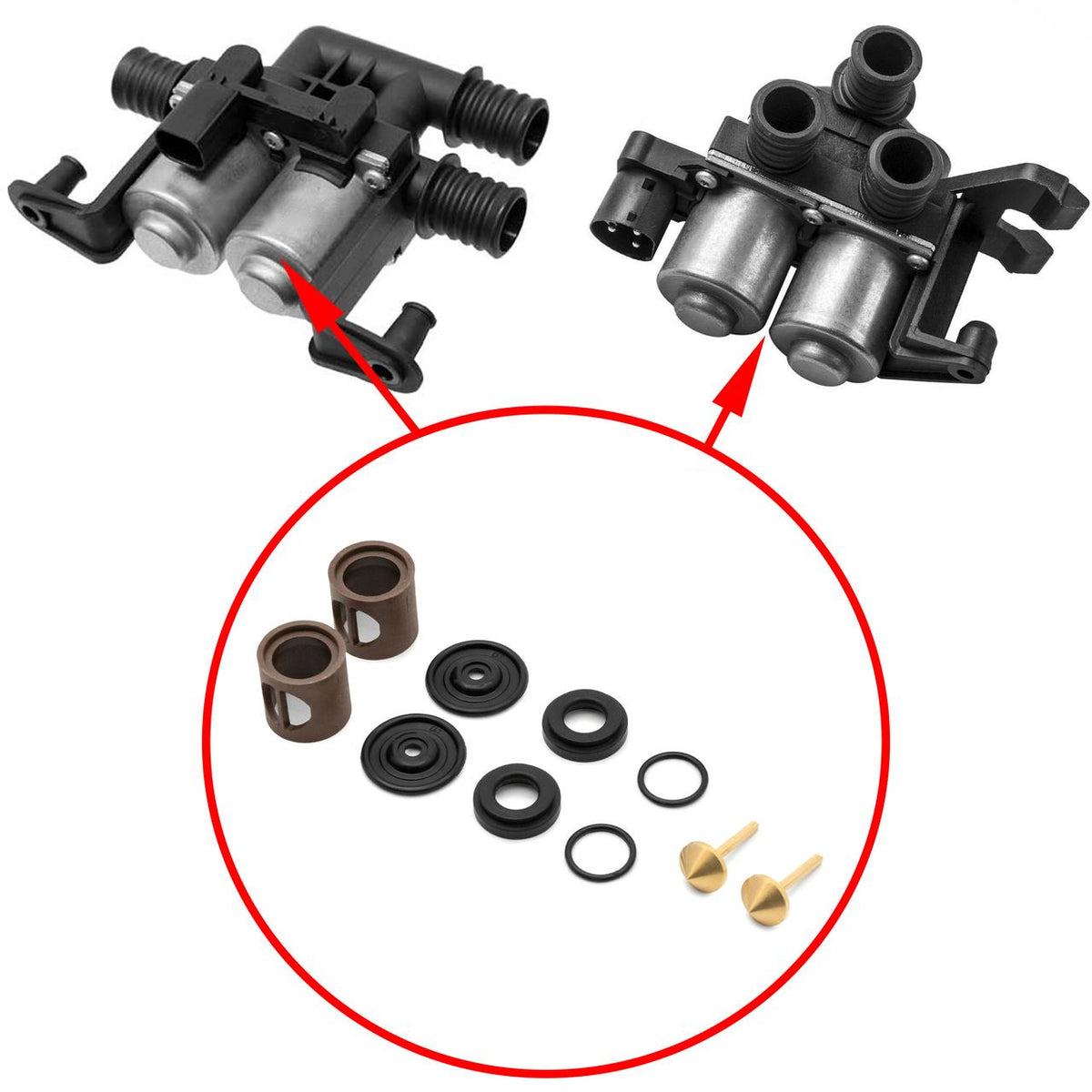 Kit completo de reparación de la válvula de calefacción – BMW E36 / E60 / E61 / E63 / E64 / E65 / E66 / E67 / X5 E53 | 64116906652 1
