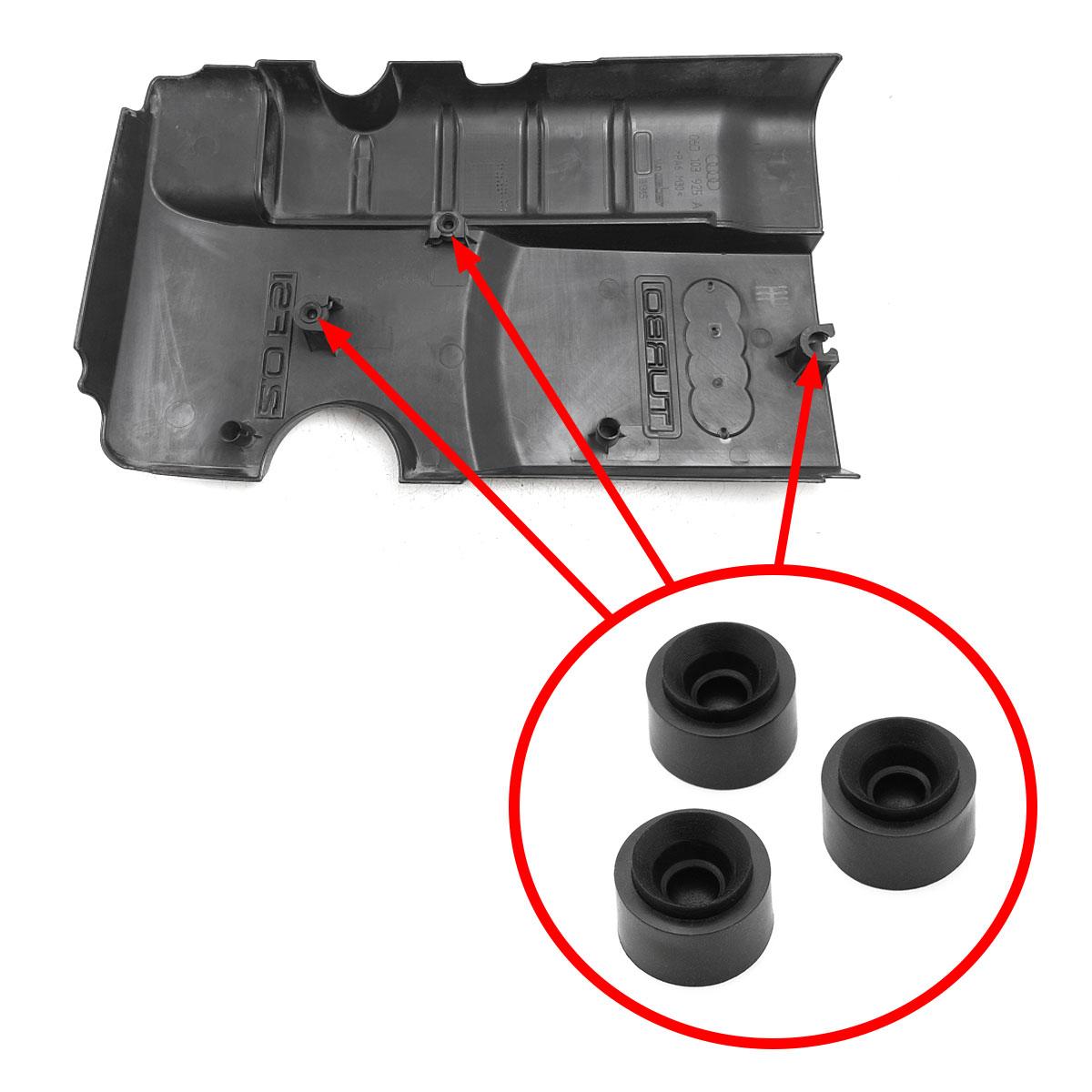 Engine Cover Mounting Bushings, Set of 3 – Audi A4 / S4 / A6 / S6; covers 06D103925A / 06D103925E | 07C103226B 2
