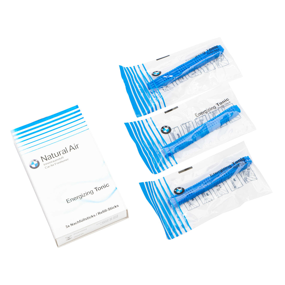 Set of replacement cartridges for air freshener BMW Energizing Tonic 83122285675 blue