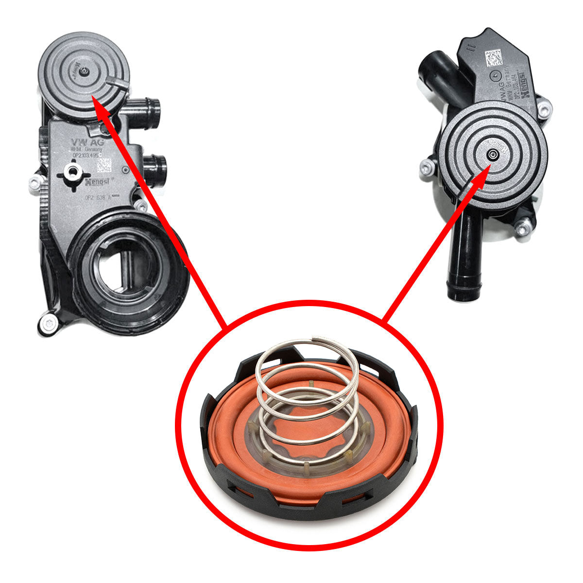 Kit de reparación de diafragma separador de aceite PCV – Audi / Porsche 4.0T V8 | OEM PAB103495 9A710349501 | RS6 / RS7 / RSQ8 / Cayenne / Panamera 1