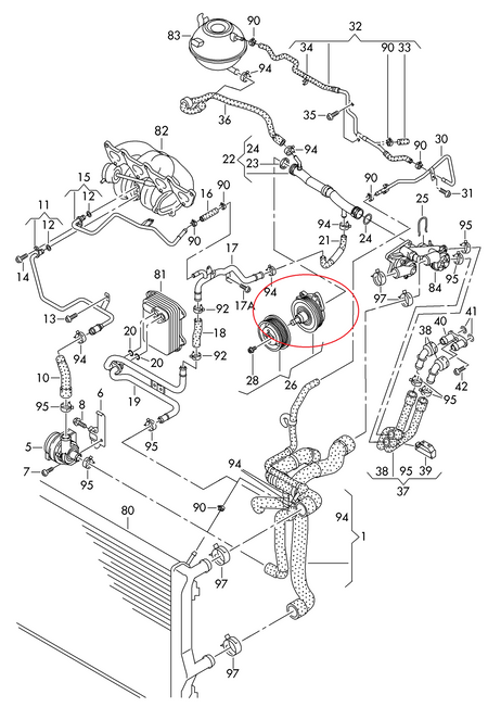 Coolant pump gasket (pump) VAG 1.4 TSI and 1.4 TFSI 03C121004J 3