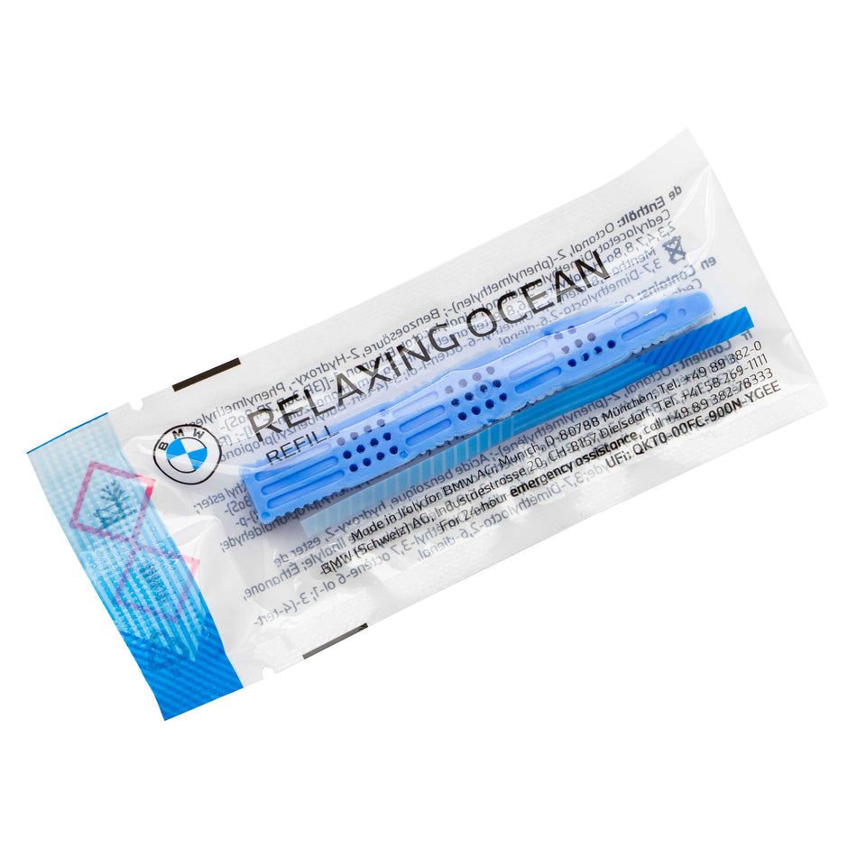 Replacement cartridge for air freshener BMW Natural Air Relaxing Ocean 83125A7DC98 blue