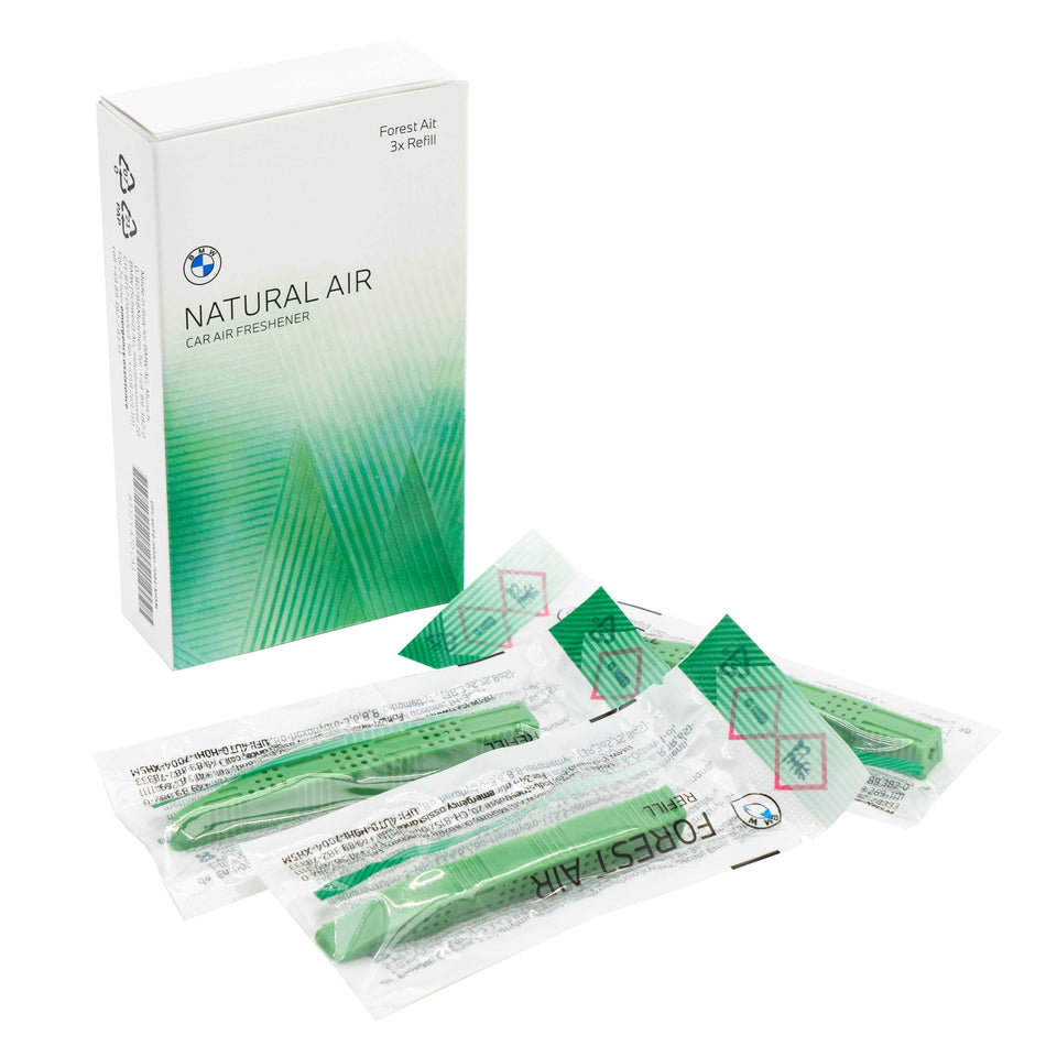 Set of replacement cartridges for air freshener BMW Natural Air Forest Air 83125A7DCA3 green
