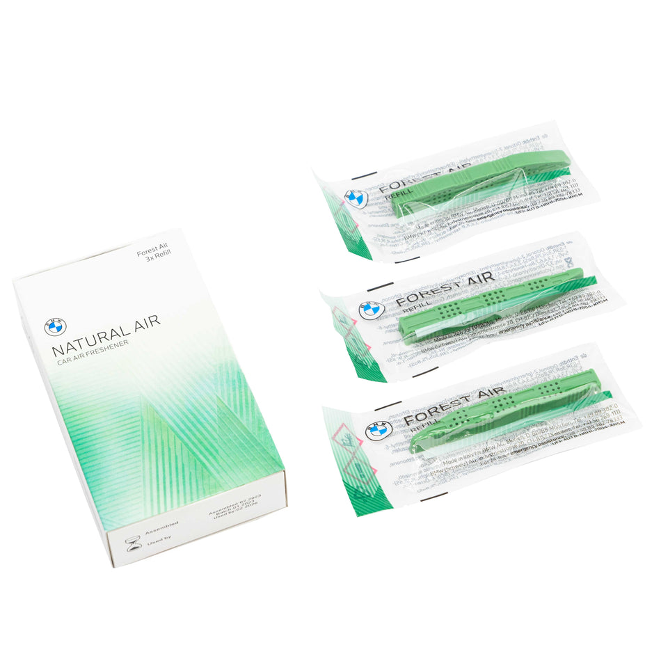 Set of replacement cartridges for air freshener BMW Natural Air Forest Air 83125A7DCA3 green