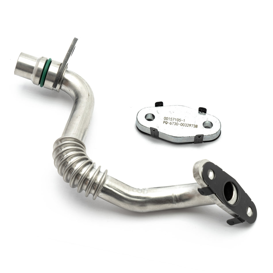 Tubo de drenaje de aceite de turbina Land Rover LR087351 + tapón LR044555