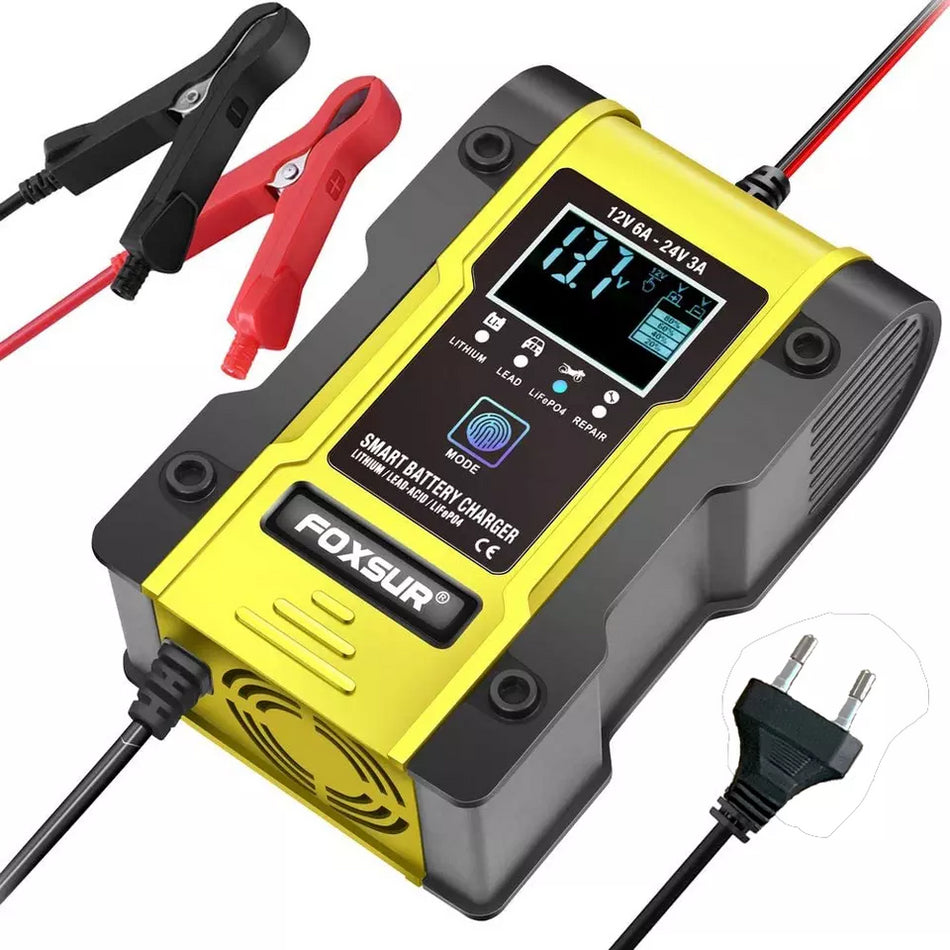 Foxsur car battery charger 12V 6A / 24V 3A